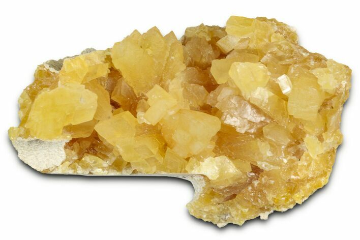 Fluorescent Yellow Calcite Crystal Cluster - South Dakota #330337